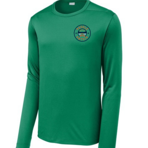 PRE SALE - Kelly Green - UPF 50 Long Sleeve Performance Shirt - New Paddle Antrim Logo